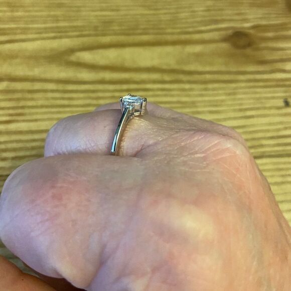 Sterling Silver Heart Shaped Ring & Earring Set 12 - Picture 12 of 16